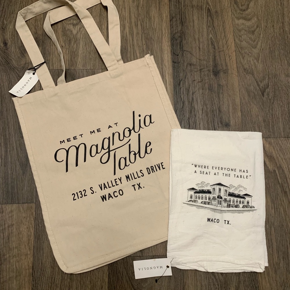Magnolia Table Canvas Tote and Kitchen Towel
